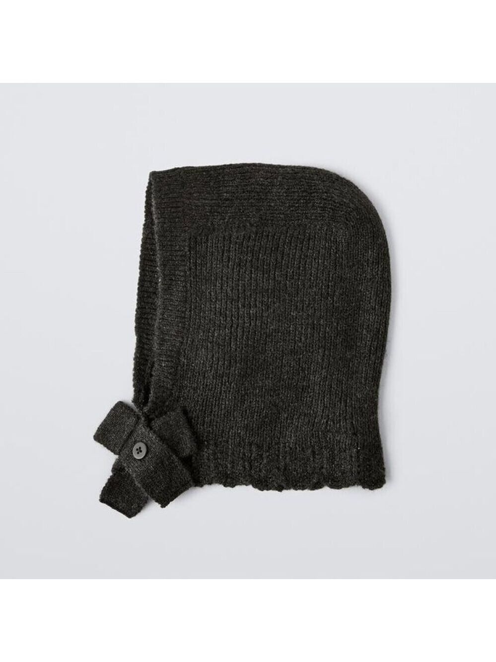 NEW! Zara Baby | Knit Balaclava Hood In Anthacite Grey